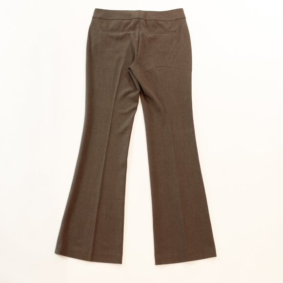 NWT! Tahari Cocoa Pinstripe Dress Pants | Tailored Neutral w Soft Academia Vibe - Picture 4 of 8